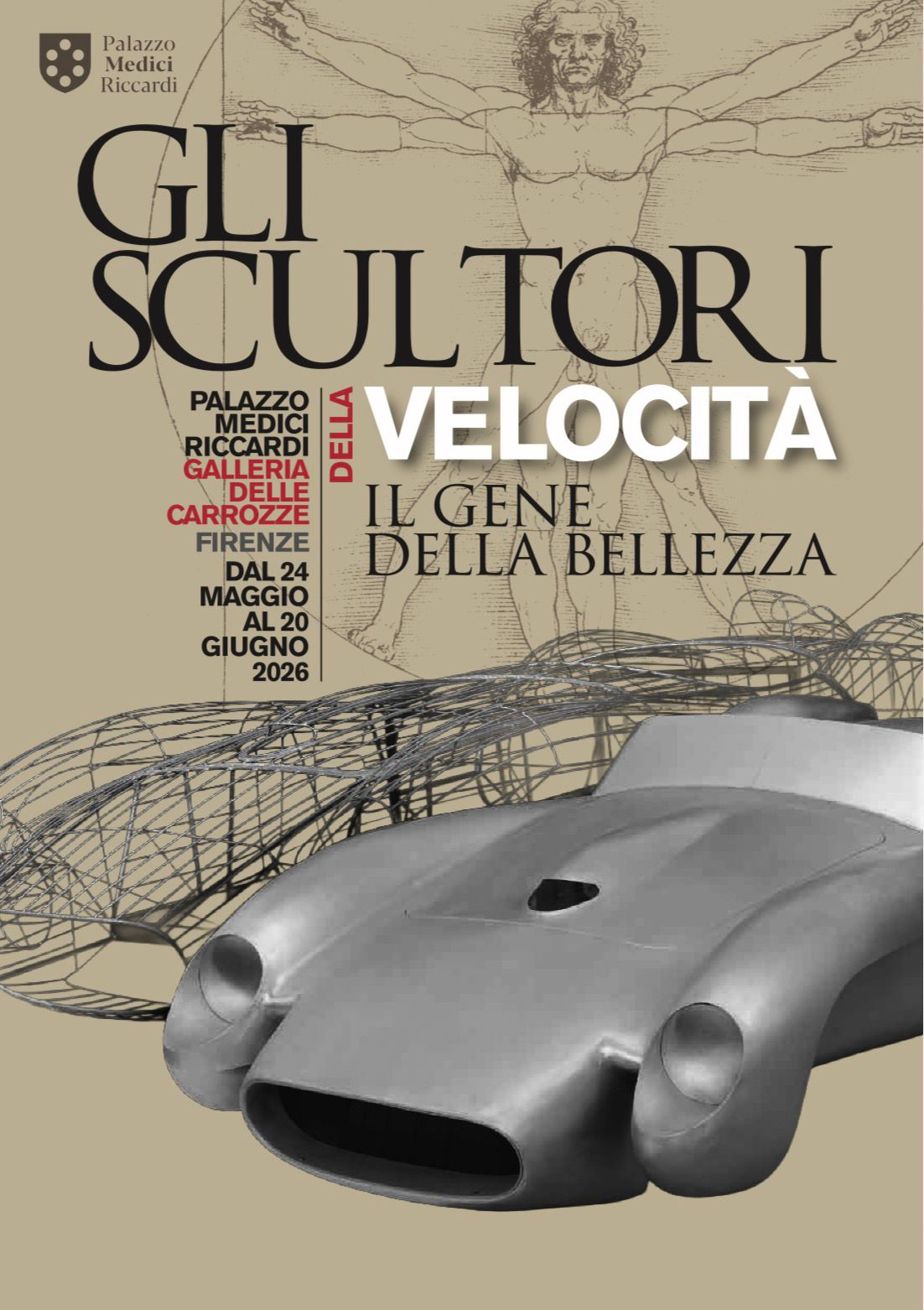 Gli Scultori della Velocità — Il gene della bellezza. Palazzo Medici Riccardi, Galleria delle Carrozze, Firenze. Dal 24 maggio al 20 giugno 2026.